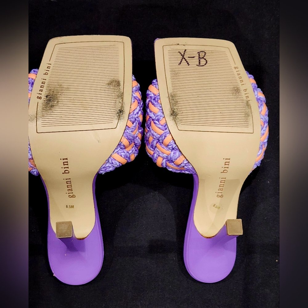 *NWOT* - Gianni Bini | Bibby - Purple & Orange Woven Sandals | US 6.5 Women's - Picture 10 of 10